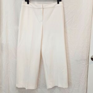 Hobbs Cream High Waist Wide Leg Crops Sz 8